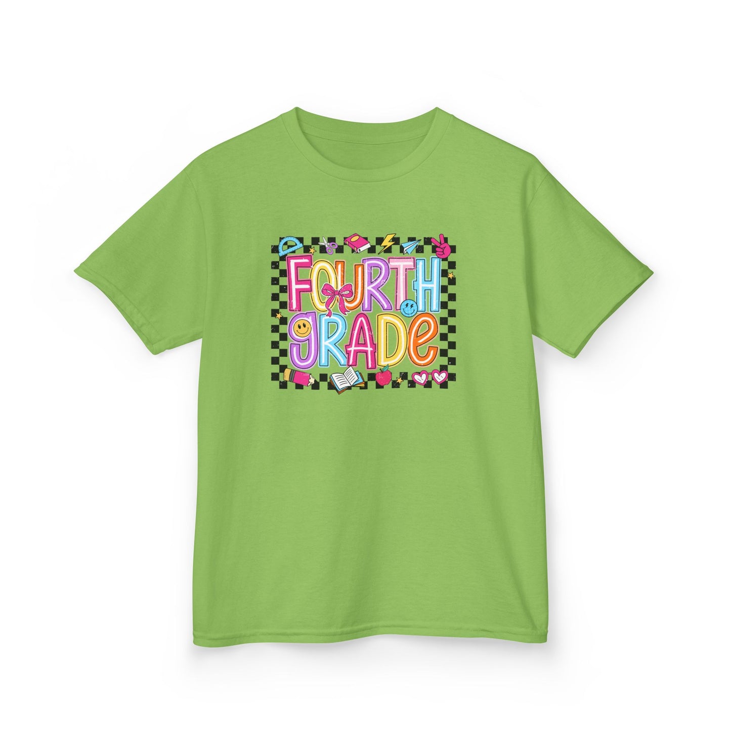 Girls - Fourth Grade Kids T‑Shirt - Colorful Back-to-School Tee
