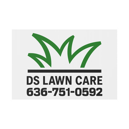 DS Lawn Care Plastic Yard Sign