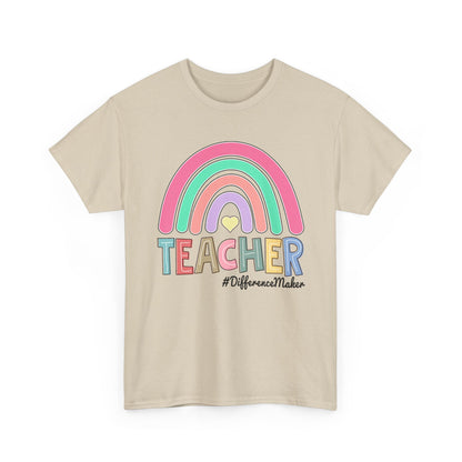 Teacher Rainbow T‑Shirt - "Teacher #DifferenceMaker"