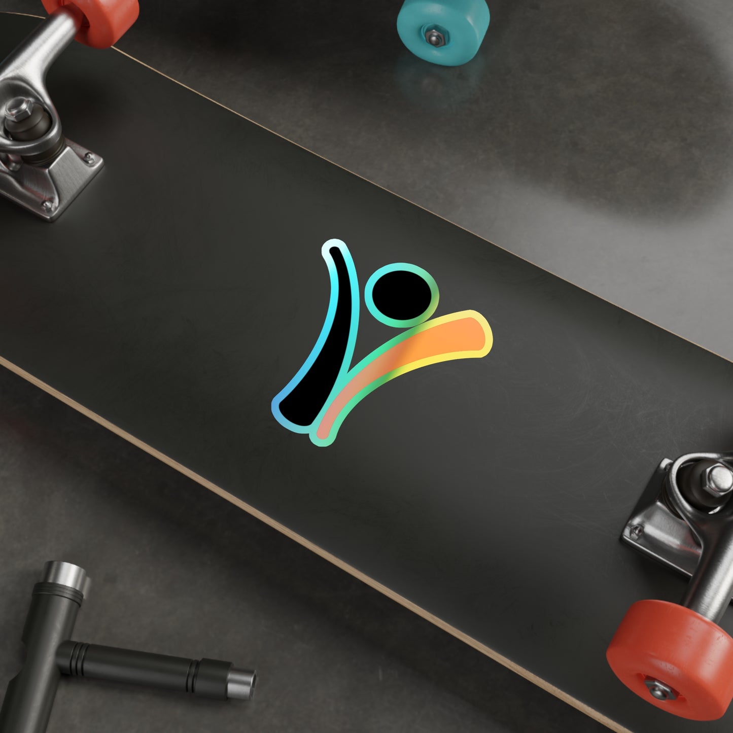 Holographic Die-Cut Sticker - Living with Purpose