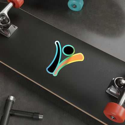 Holographic Die-Cut Sticker - Living with Purpose