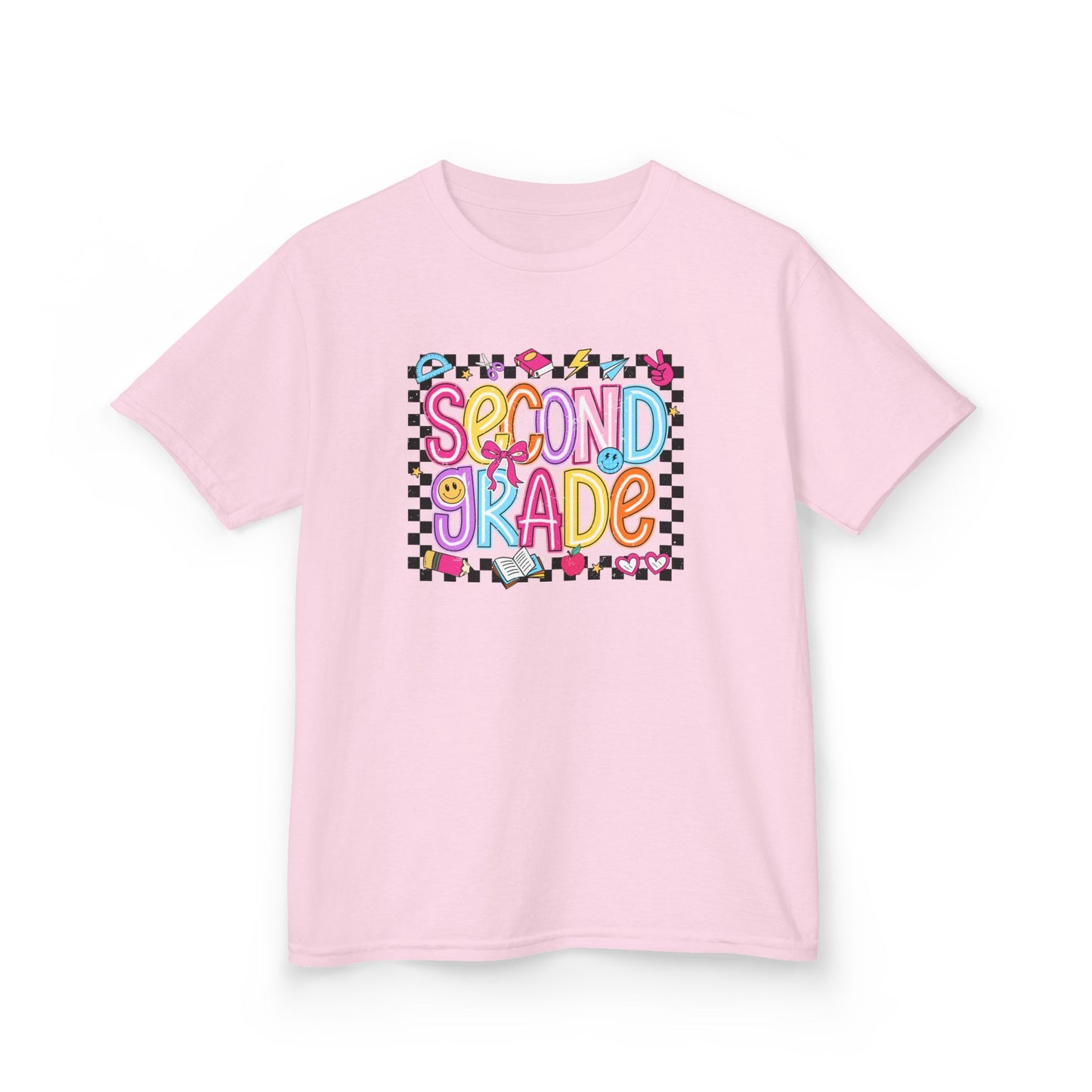 Girls - Second Grade Kids T‑Shirt - Colorful Back-to-School Tee