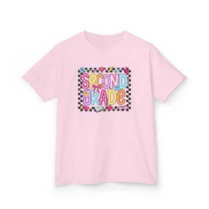 Girls - Second Grade Kids T‑Shirt - Colorful Back-to-School Tee
