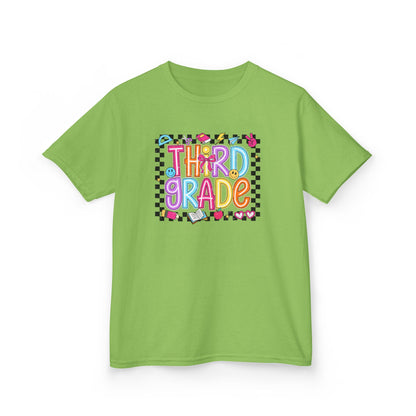 Girls - Third Grade Kids T‑Shirt - Colorful Back-to-School Tee