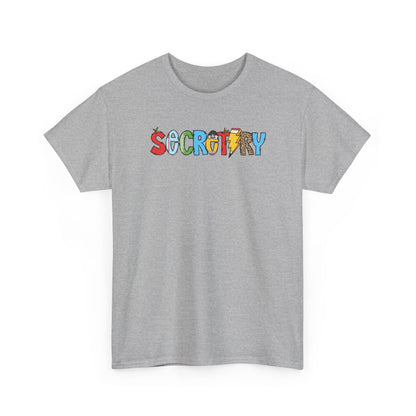 Secretary Colorblock T-Shirt- Fun School Staff Gift