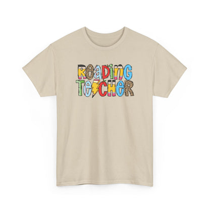 Reading Teacher Colorblock T-Shirt- Fun School Staff Gift