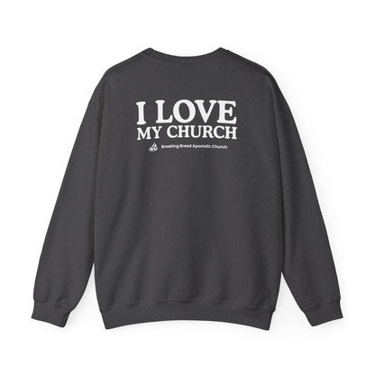 ADULT - Basic Sweatshirt -  I Love My Church - BBA