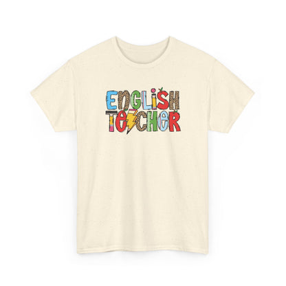 English Teacher Colorblock T-Shirt- Fun School Staff Gift