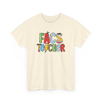 FACS Teacher Colorblock T-Shirt- Fun School Staff Gift