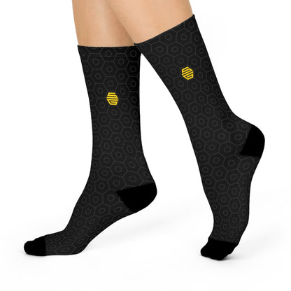 Sold Black Honeycomb - Socks - Stud Game Sports Honey Drip