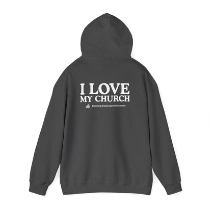ADULT - Basic Hoodie -  I Love My Church - BBA