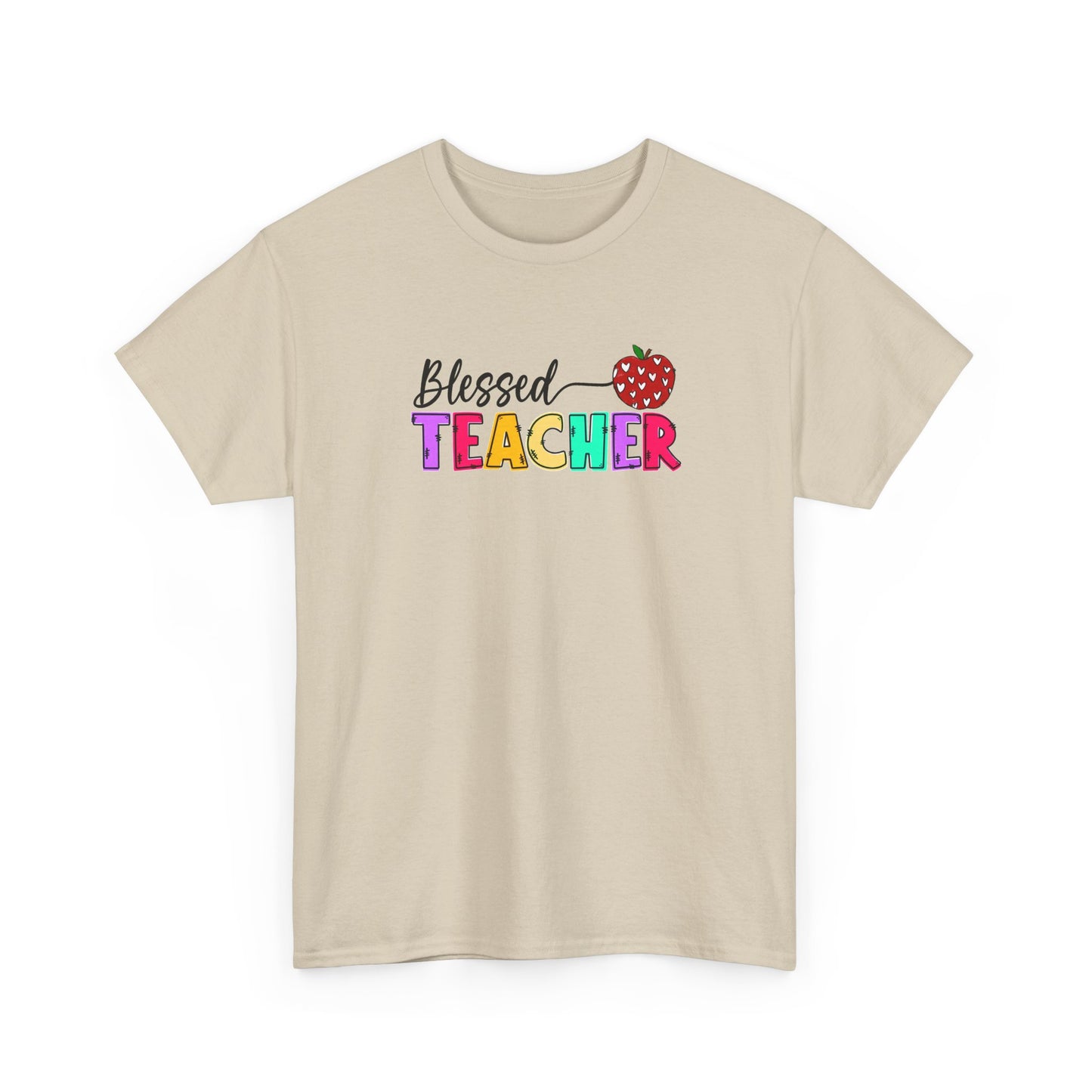 Blessed Teacher T-Shirt - Colorful Apple Teacher Appreciation Tee