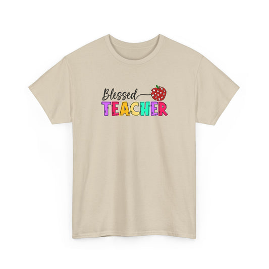 Blessed Teacher T-Shirt - Colorful Apple Teacher Appreciation Tee