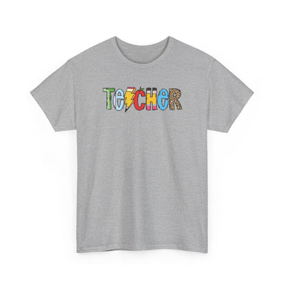 Teacher Colorblock T-Shirt- Fun School Staff Gift