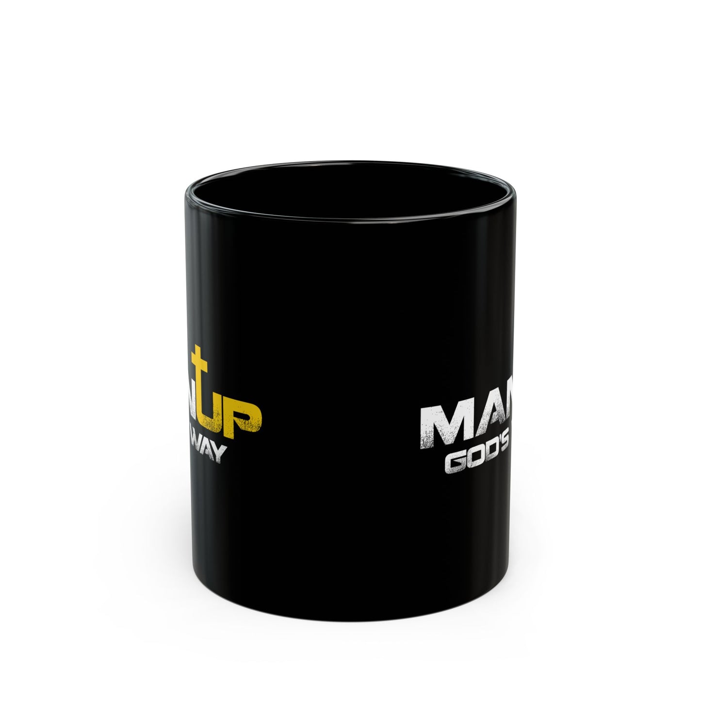 11oz Black Mug - Man Up God's Way