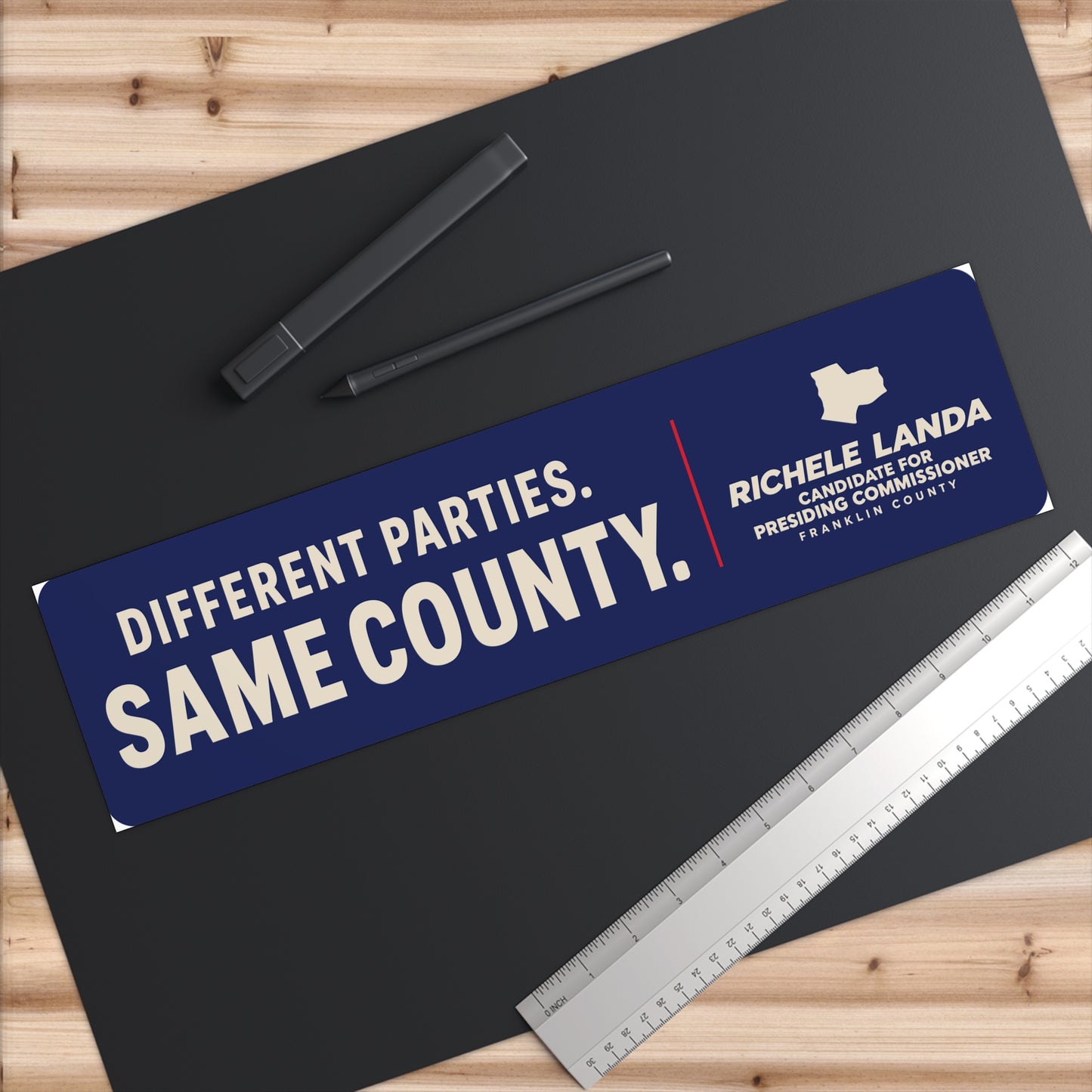 Bumper Sticker - Different Parties- Same County