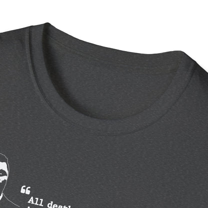 Charlie Kirk Memorial Shirt, All Death Can Do to the Believer Is Deliver Him to Jesus Shirt, Tribute Portrait Tee, Gildan Unisex