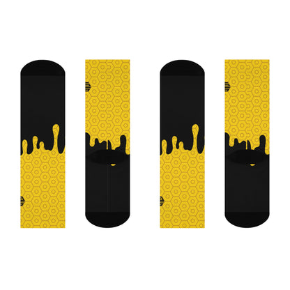 Honey Drip Socks Yellow Drip