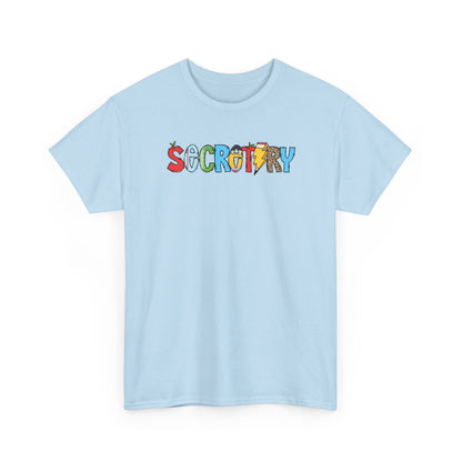 Secretary Colorblock T-Shirt- Fun School Staff Gift