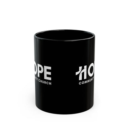 Hope Community Church Black Mug – Inspirational Church Coffee Cup 11oz