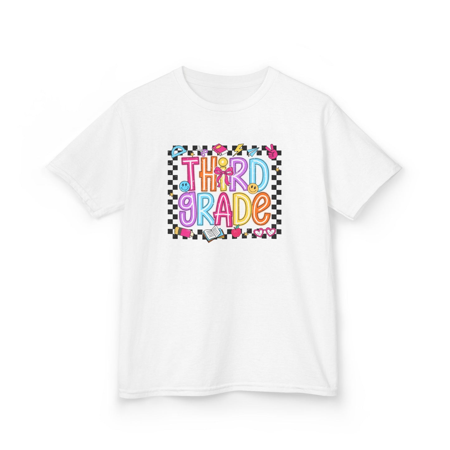 Girls - Third Grade Kids T‑Shirt - Colorful Back-to-School Tee