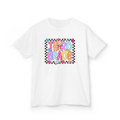 Girls - Third Grade Kids T‑Shirt - Colorful Back-to-School Tee