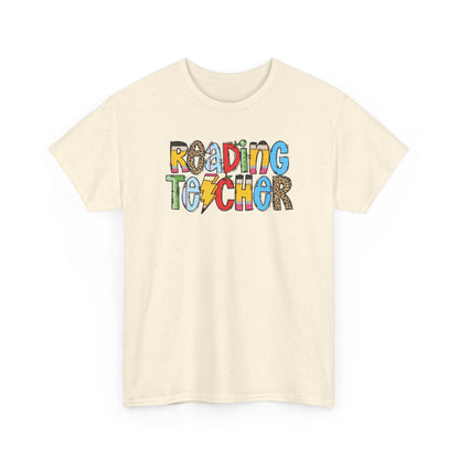 Reading Teacher Colorblock T-Shirt- Fun School Staff Gift