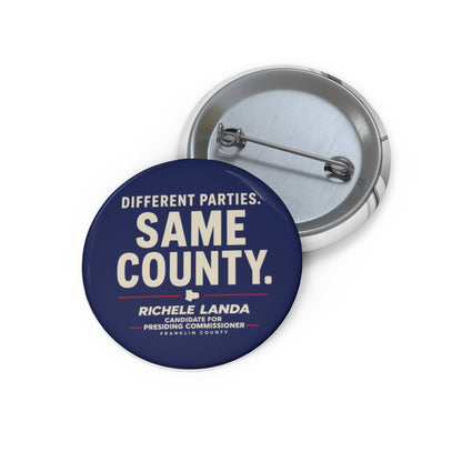 Pin Button - Different Parties- Same County
