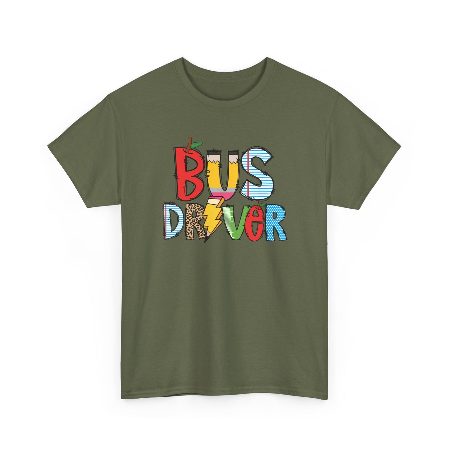 Bus Driver Colorblock T-Shirt- Fun School Staff Gift