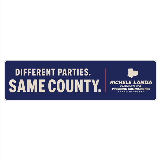 Bumper Sticker - Different Parties- Same County