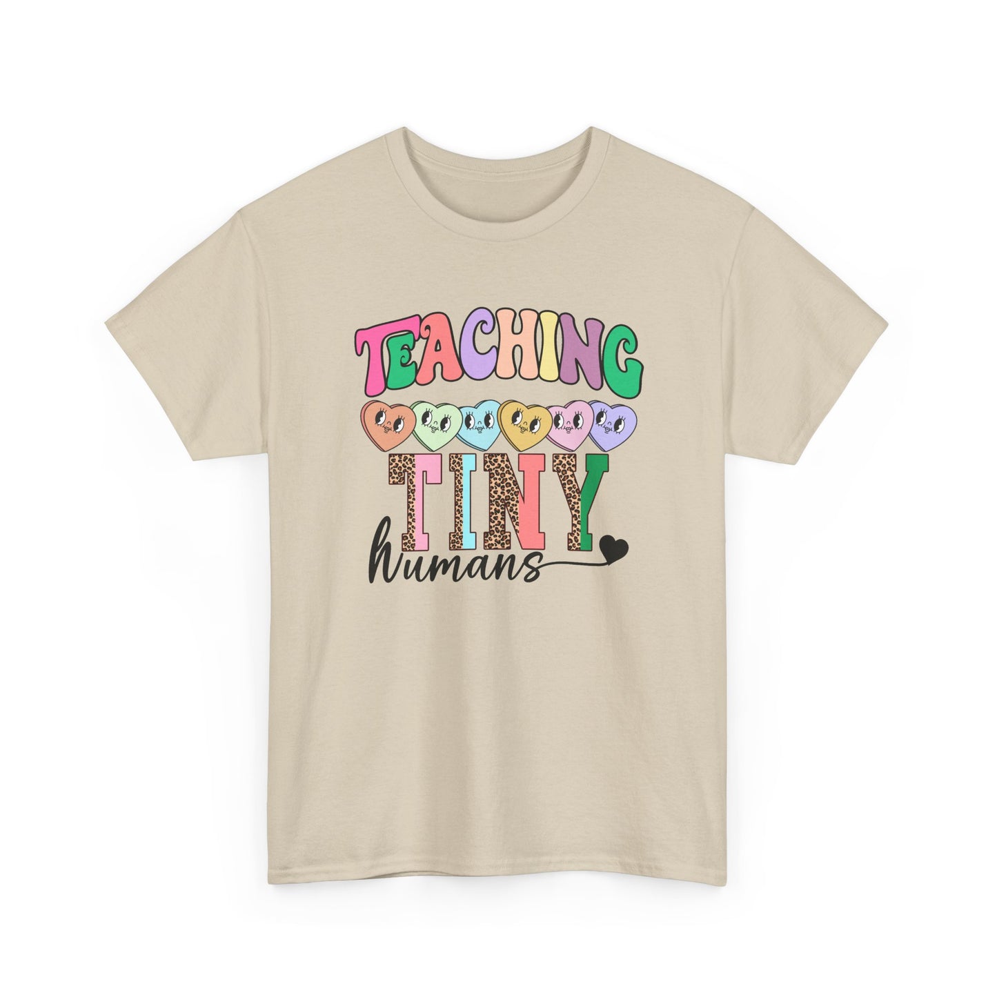 Teaching Tiny Humans T-Shirt - Cute Pastel Teacher Tee for Early Childhood Educators