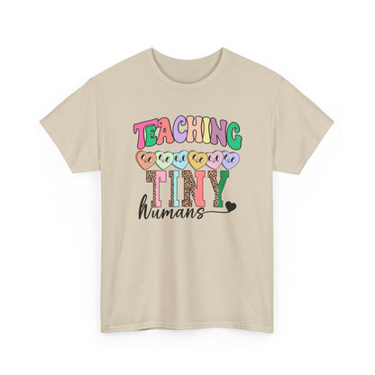 Teaching Tiny Humans T-Shirt - Cute Pastel Teacher Tee for Early Childhood Educators