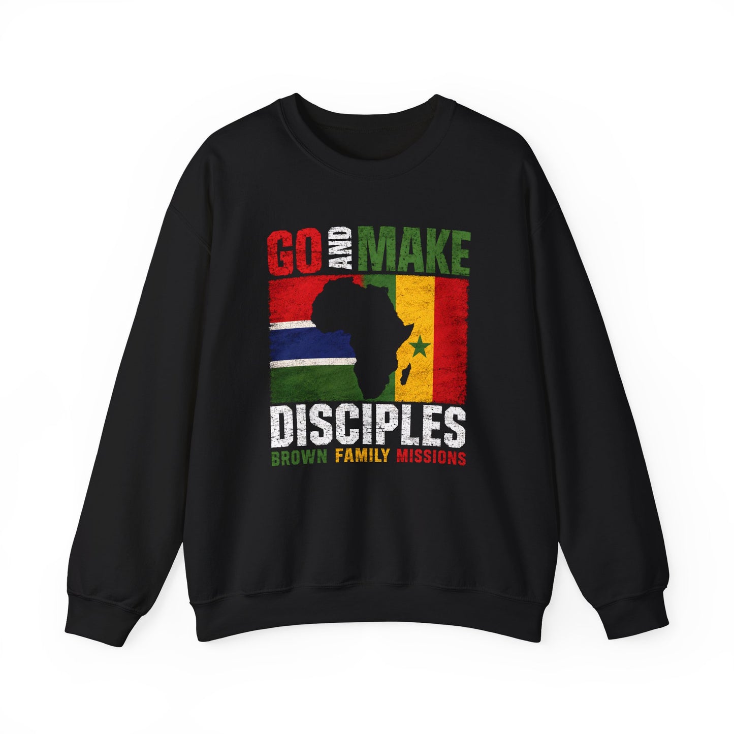 Crewneck Sweatshirt "Go and Make Disciples" - Brown Family Missions