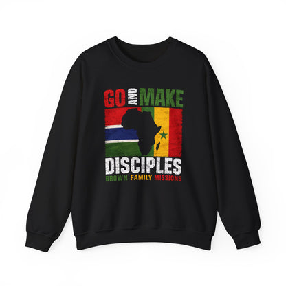 Crewneck Sweatshirt "Go and Make Disciples" - Brown Family Missions