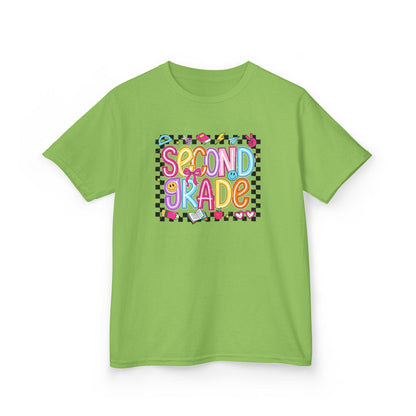 Girls - Second Grade Kids T‑Shirt - Colorful Back-to-School Tee