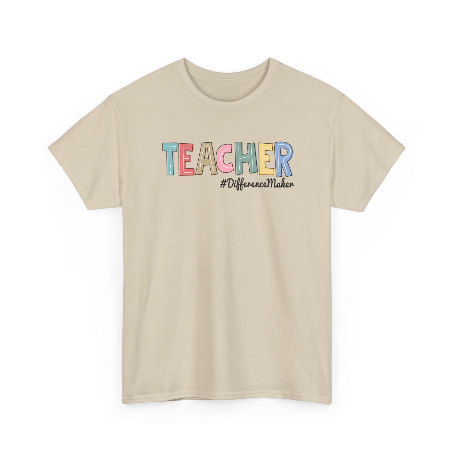 Teacher Difference Maker T-Shirt – Colorful School Appreciation Tee