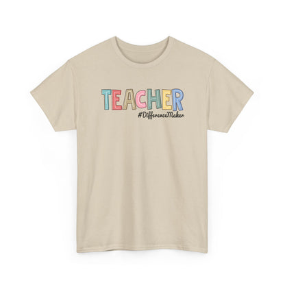 Teacher Difference Maker T-Shirt – Colorful School Appreciation Tee