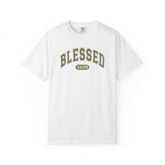 Comfort Colors Blessed Teacher Shirt | Inspirational Teacher T-Shirt | Cute Teacher Graphic Tee | Unisex Teacher Gift