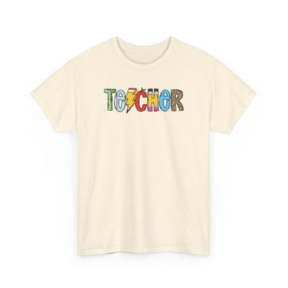 Teacher Colorblock T-Shirt- Fun School Staff Gift