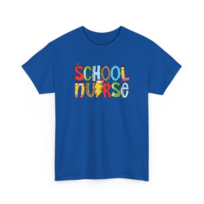 School Nurse Colorblock T-Shirt- Fun School Staff Gift