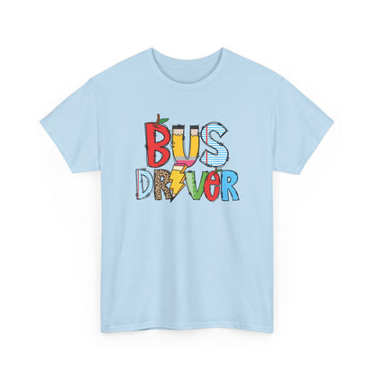 Bus Driver Colorblock T-Shirt- Fun School Staff Gift