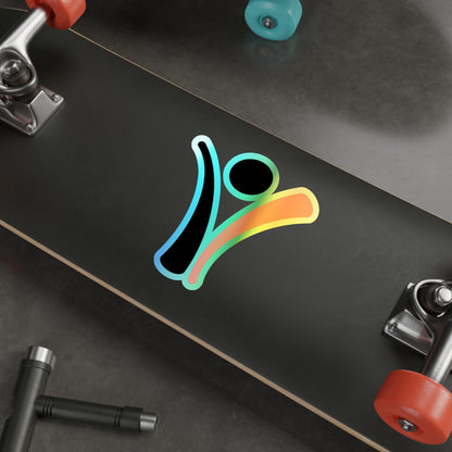 Holographic Die-Cut Sticker - Living with Purpose