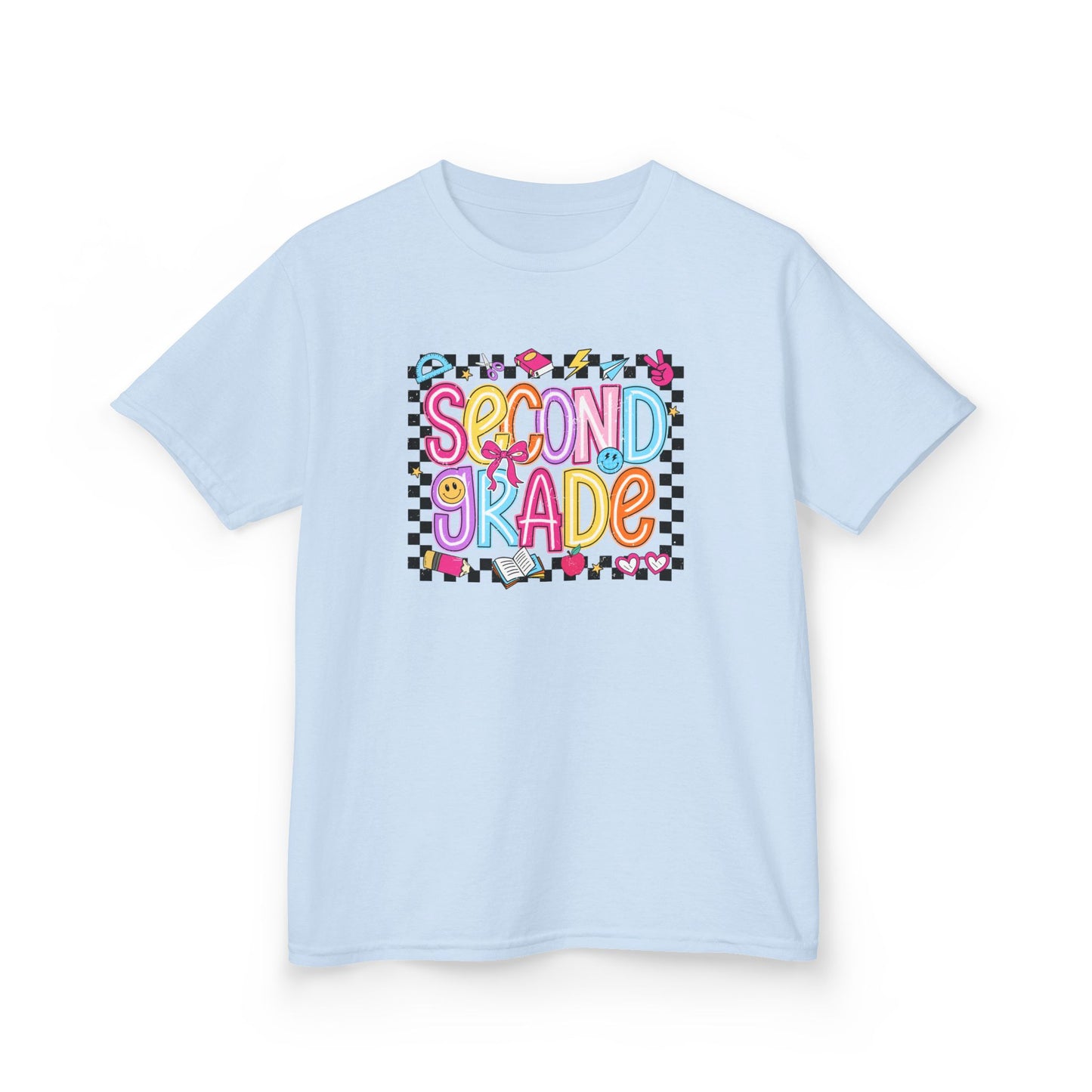 Girls - Second Grade Kids T‑Shirt - Colorful Back-to-School Tee