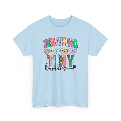 Teaching Tiny Humans T-Shirt - Cute Pastel Teacher Tee for Early Childhood Educators