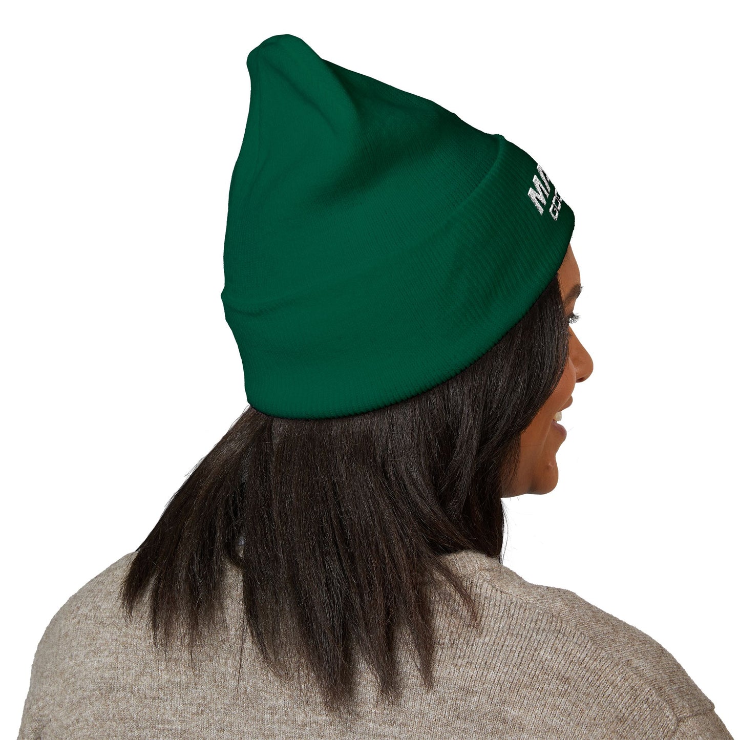 Embroidered Cuffed Beanie - Man Up God's Way