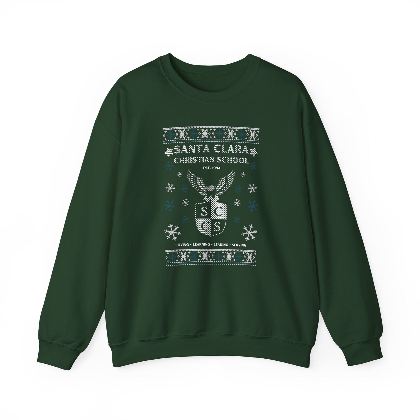 ADULT - Christmas Crewneck Sweatshirt - Santa Clara