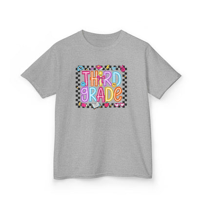 Girls - Third Grade Kids T‑Shirt - Colorful Back-to-School Tee