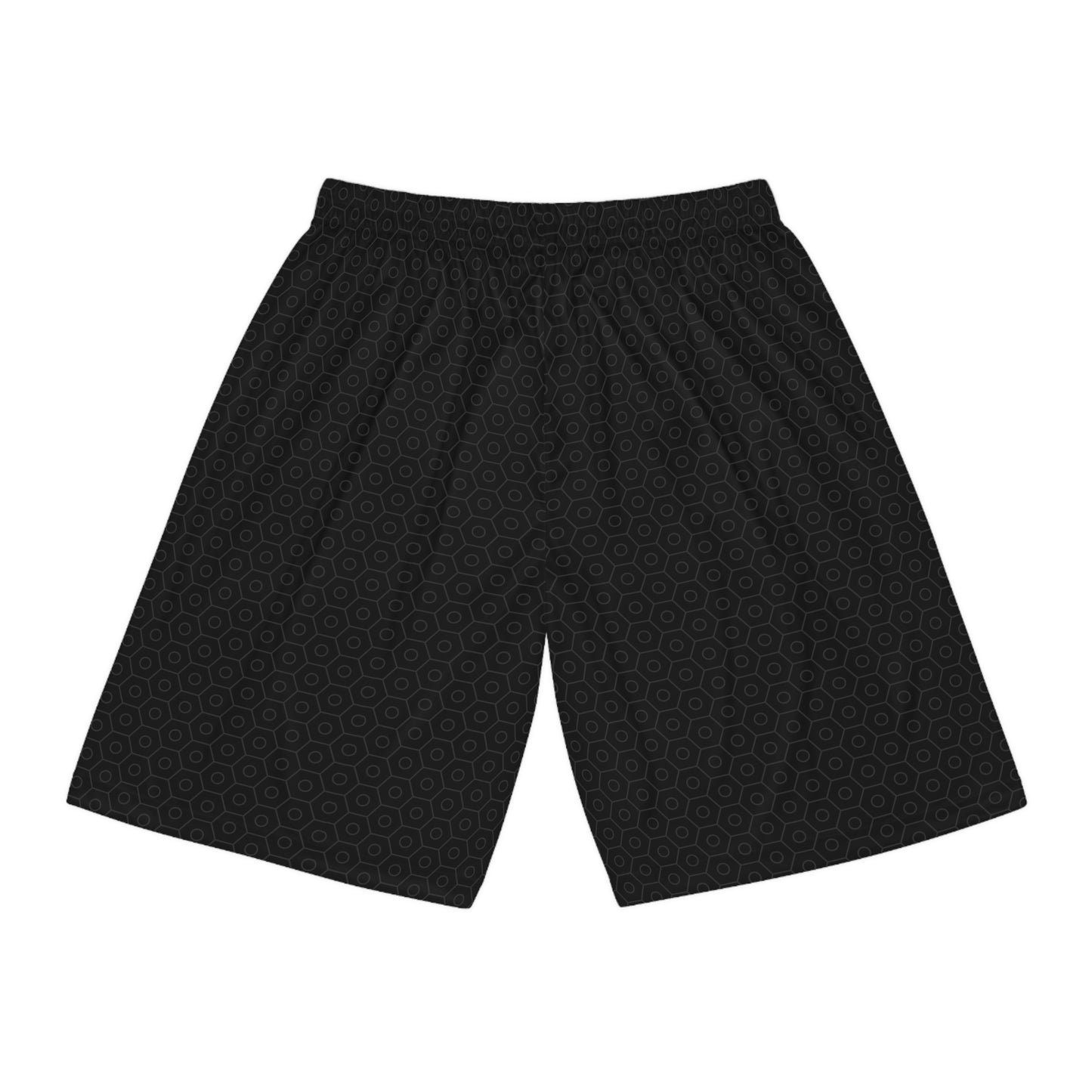 Solid Black Honeycomb- Basketball Shorts - Stud Game Sports Honey Drip