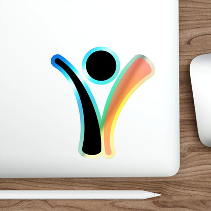 Holographic Die-Cut Sticker - Living with Purpose