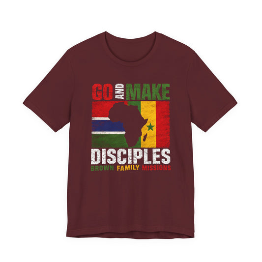 Go and Make Disciples Premium T-Shirt - Brown Family Missions